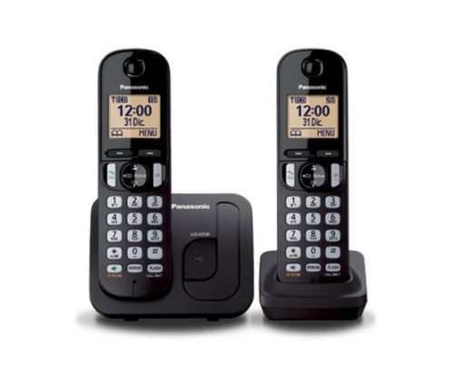 Telefon, vezeték nélküli, telefonpár, PANASONIC KX-TGC212PDB Duo, fekete (GTTG212PDB)