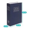 Könyv alakú biztonsági doboz, 23 x 16 x 6 cm,  kék, nagy méret