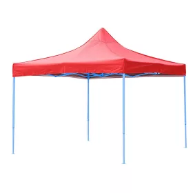 Kerti pavilon, összecsukható 2,9 x 2,9 m, piros