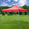 Kerti pavilon, összecsukható 2,9 x 2,9 m, piros