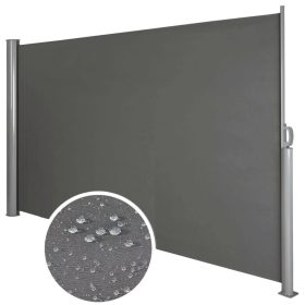 Kihúzható árnyékoló fal, 160*300 cm, sötét szürke