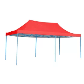 Kerti pavilon hordtáskával 2,9 x 5,7 m, piros