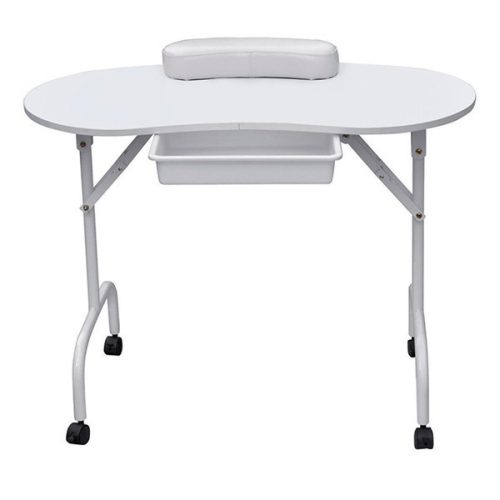 Hordozható manikűr asztal ajándék táskával, fehér színben