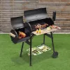 2in1 faszenes BBQ grill és smoker
