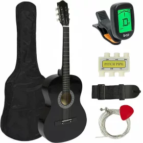   Akusztikus gitár szett kezdőknek, ajándék hangolóval - fekete