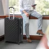 Utazóbőrönd szett kozmetikai táskával, fekete