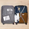 Utazóbőrönd szett kozmetikai táskával, szürke