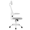 Ergonomikus irodai szék deréktámasszal, fejtámlával, szürke