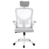 Ergonomikus irodai szék deréktámasszal, fejtámlával, szürke