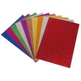 Moosgumi, A4, 2 mm, csillámos, vegyes színek (HPR0170)