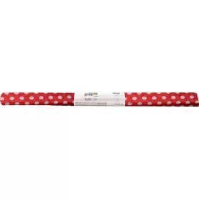   Krepp-papír, 50x200 cm, COOL BY VICTORIA, piros alapon fehér pöttyös (HPRV00145)