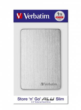 2,5 HDD (merevlemez), 1TB, USB 3.2, alumínium borítás, VERBATIM Store n Go, ezüst (HV1TAS)