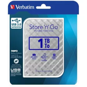   2,5 HDD (merevlemez), 1TB, USB 3.0, VERBATIM Store n Go, ezüst (HV1TSGE)