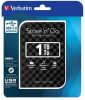 2,5 HDD (merevlemez), 1TB, USB 3.0, VERBATIM Store n Go, fekete (HV1TSGF)
