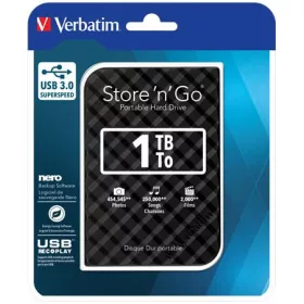   2,5 HDD (merevlemez), 1TB, USB 3.0, VERBATIM Store n Go, fekete (HV1TSGF)