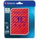 2,5 HDD (merevlemez), 1TB, USB 3.0, VERBATIM Store n Go, piros (HV1TSGP)