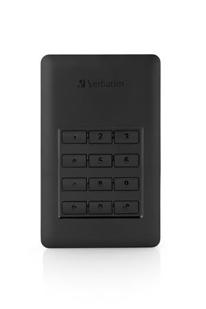 2,5 HDD (merevlemez), 1TB, USB 3.1, jelszavas titkosítás, VERBATIM Secure Portable, fekete (HV1TSGSP)