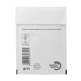   Légpárnás tasak, 125x175 mm külméret, 100x165 mm belméret, VICTORIA PAPER, W1, fehér (IBIL21)