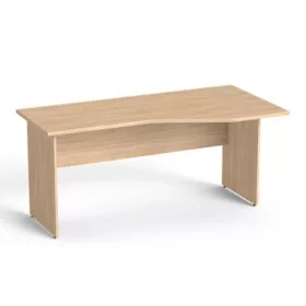   Íróasztal, íves, jobbos, laplábbal, 160x80 cm, MAYAH Freedom SV-23,  tölgy (IBXA23T)