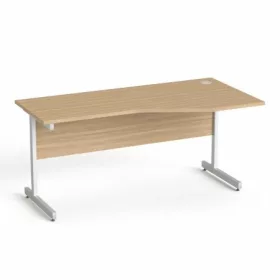  Íróasztal, íves, jobbos, szürke fémlábbal, 160x80 cm, MAYAH Freedom SV-29, kőris (IBXA29K)