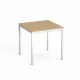 Általános asztal fémlábbal, 75x75 cm, MAYAH Freedom SV-37, kőris (IBXA37K)