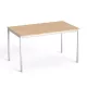 Általános asztal fémlábbal, 75x130 cm, MAYAH Freedom SV-38,  tölgy (IBXA38T)