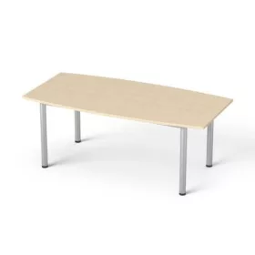   Tárgyalóasztal, íves, szürke fémlábbal, 80/95x190 cm, MAYAH Freedom SV-43, juhar (IBXA43J)
