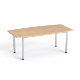   Tárgyalóasztal, íves, szürke fémlábbal, 80/95x190 cm, MAYAH Freedom SV-43,  tölgy (IBXA43T)