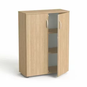   Szekrény, 3 rendező magas, kétajtós, polcokkal, MAYAH Freedom SV-06, kőris (IBXSZ06K)