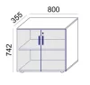 Szekrény, 2 rendező magas, kétajtós, polcokkal, MAYAH Freedom SV-10, fehér (IBXSZ10F)
