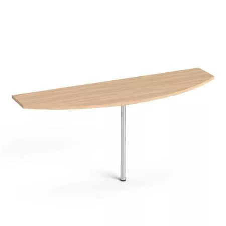 Tárgyalótoldat, íves, szürke fémlábbal, 50x160 cm, MAYAH Freedom SV-50,  tölgy (IBXT50T)
