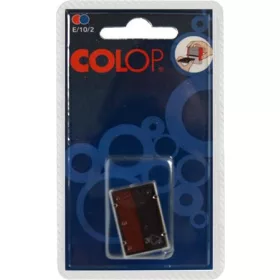   Bélyegző cserepárna, 2 db/bliszter, COLOP E/10/2, piros-kék (IC01113422)