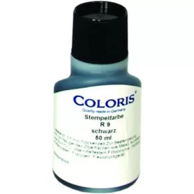   Bélyegzőfesték, 50 ml, ipari, univerzális, COLORIS R9, fekete (IC04320201)