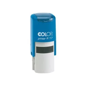   Bélyegző, kör, COLOP  Printer R 17, kék ház - kék párna (IC1031703)