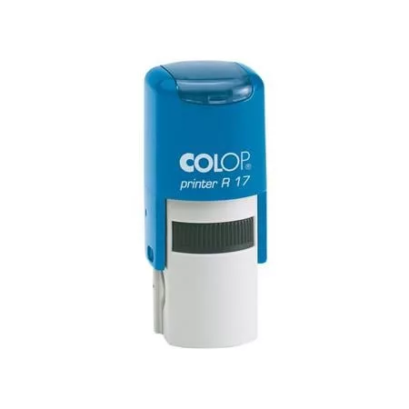 Bélyegző, kör, COLOP  Printer R 17, kék ház - kék párna (IC1031703)