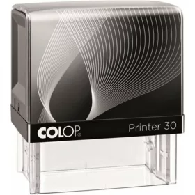   Bélyegző, COLOP Printer IQ 30 fekete ház - fekete párnával (IC1463000)
