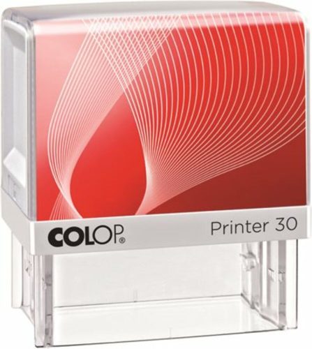 Bélyegző,  COLOP Printer IQ 30 fehér ház - fekete párnával (IC1463016)