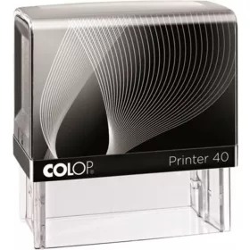   Bélyegző, COLOP Printer IQ 40 fekete ház - fekete párnával (IC1464000)
