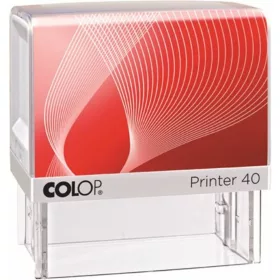   Bélyegző, COLOP Printer IQ 40 fehér ház - fekete párnával (IC1464016)
