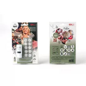   Bélyegző, kirakós, 10 motívummal, Nio Karácsony, fehér ház, fekete párnával (IC1510001)