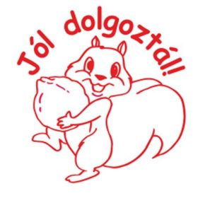   Bélyegző, motivációs, Jól dolgoztál!, COLOP N43-kék, piros (IC18034304)