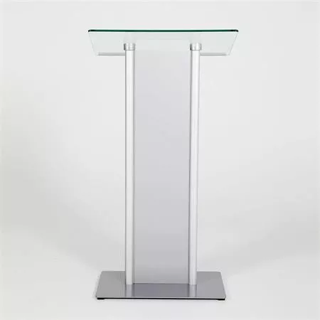 Előadói pulpitus, üveg fedlap, előlappal, 111 cm (IC3246)