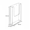 Prospektustartó, fali, 1 rekeszes, 1/3 A4 (IC4160X)