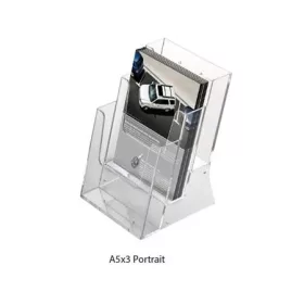 Prospektustartó, asztali/fali, 3 rekeszes, A5 (IC4320X)