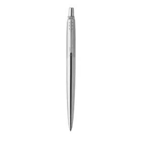   Golyóstoll, 0,7 mm, nyomógombos, ezüst színű klip, rozsdam. acél tolltest, PARKER Royal Jotter, kék (ICPJBPST)