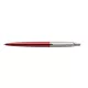 Golyóstoll, 0,7 mm, ezüst színű klip, Kensigton piros tolltest, PARKER Royal Jotter, kék (ICPJKR)