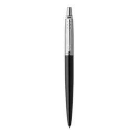   Golyóstoll, 0,7 mm, ezüst színű klip, bond street fekete tolltest, PARKER, Royal Jotter, kék (ICPJRBPFK)