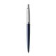 Golyóstoll, 0,7 mm, ezüst színű klip, royal kék tolltest, PARKER, Royal Jotter, kék (ICPJRBPK)