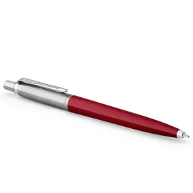   Golyóstoll, 0,7 mm, ezüst színű klip, piros tolltest, PARKER Royal Jotter Originals, kék (ICPJRBPP)