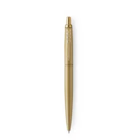   Golyóstoll, 0,7 mm, nyomógombos, arany színű klip, arany tolltest, PARKER, Royal Jotter XL, kék (ICPJRXLA)